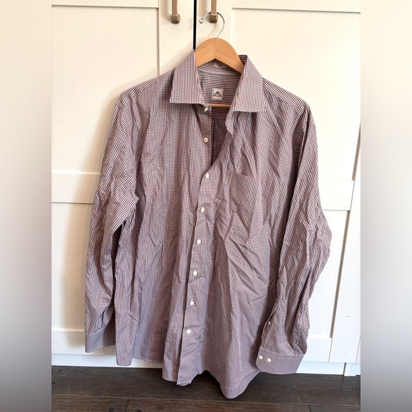 Peter Millar 100% Cotton Plaid Button Down Long Sleeve Shirt Size XL - Picture 1 of 6